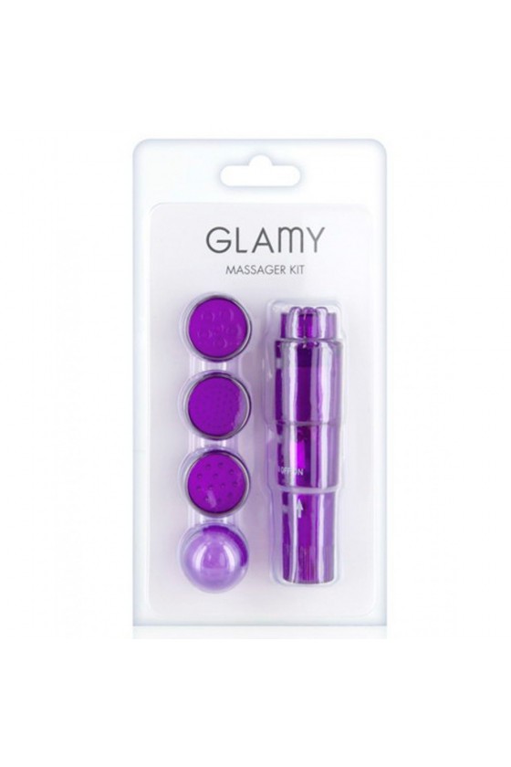 Stimulateur de Clitoris Violet avec Têtes Changeables | Vibromasseur Portable pour un Plaisir Personnalisé