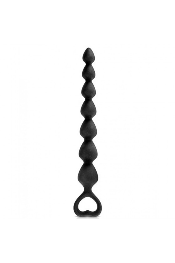 Chapelet plug anal noir 18cm