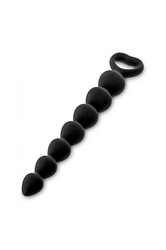 Chapelet plug anal noir 18cm
