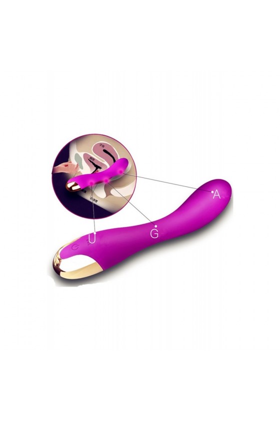 Vibromasseur flexible violet 10 programmes USB - Explorez votre sexualité en toute liberté