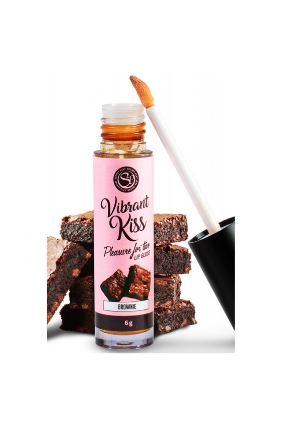 Gloss sexe oral vibrant au brownie 100% comestible - SP6553