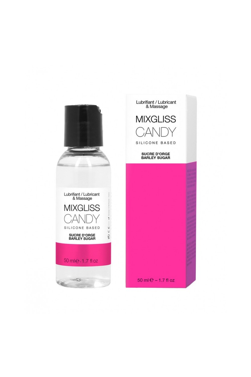 2 en 1 Lubrifiant et huile de massage silicone Mixgliss Candy Sucre d'orge 50 ML - MG2559