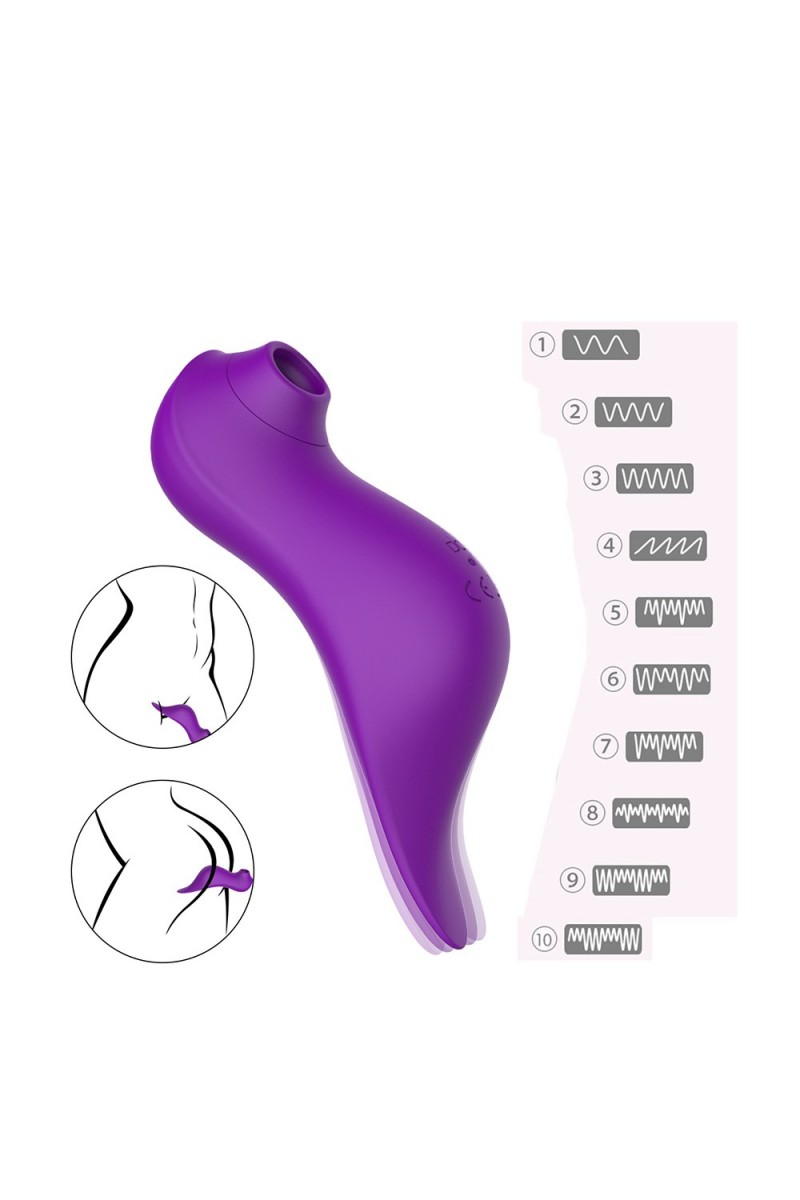 Le vibromasseur stimulateur Violet 3 en 1 - BOZ-090PUR