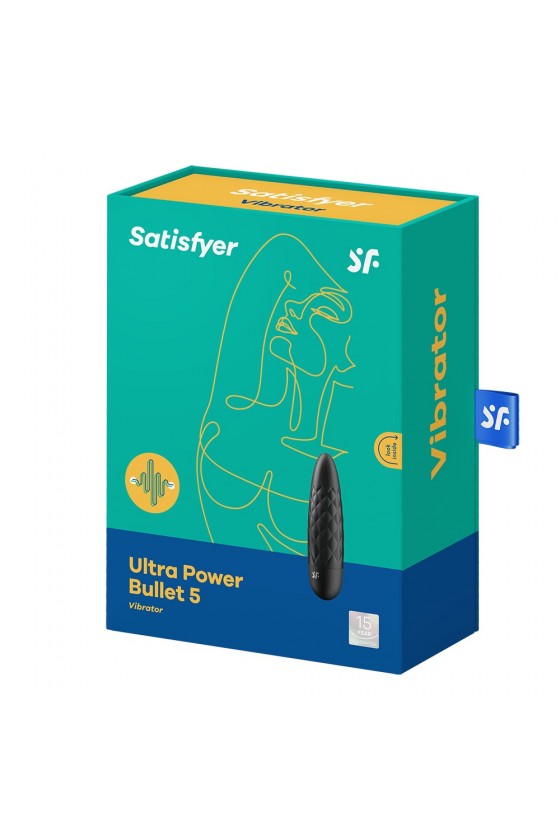 Vibromasseur noir USB Ultra Power Bullet 5 Satisfyer - CC597738