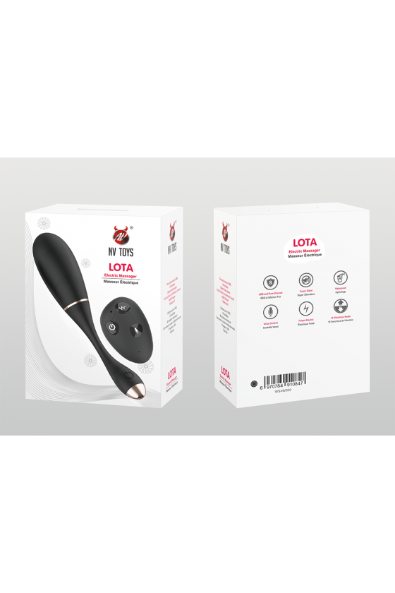 Œuf vibrant télécommandé USB noir avec option commande vocale LOLA-S - WS-NV030