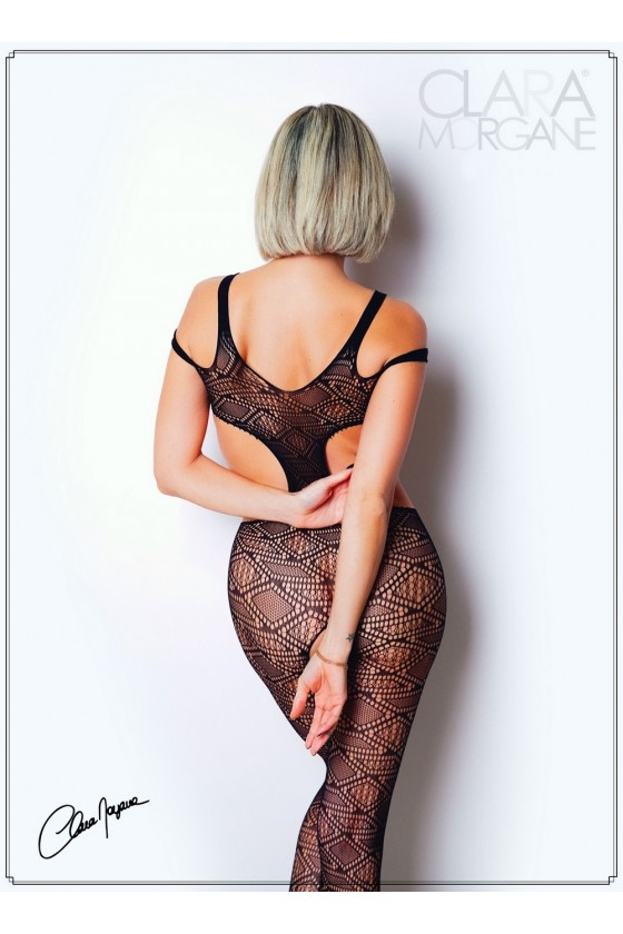 Body noir avec ouverture sexy - Le Numéro 3 - Collection Bodystocking - CM99003
