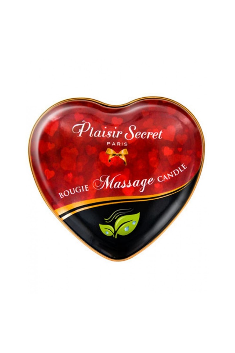 Mini bougie de massage naturelle boîte coeur 35ml