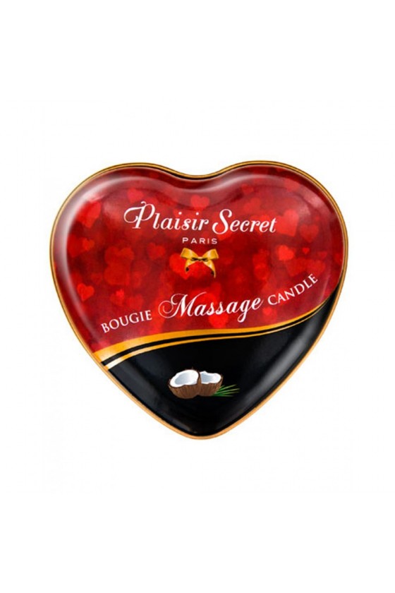 Mini bougie de massage noix de coco boîte coeur 35ml